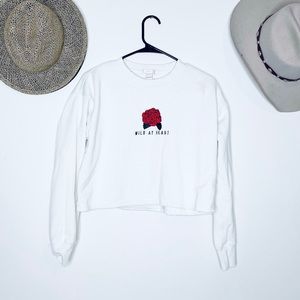 "Wild at heart" crop sweater